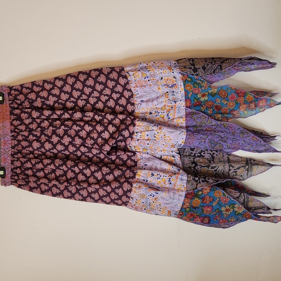 HIPPIE FOREVER Handmade Patchwork Handkerchief Pants, size OS - Picture 10 of 10